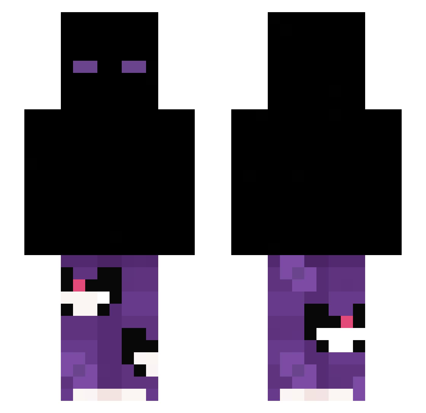 SheLuvsKito Minecraft skin, front and back view