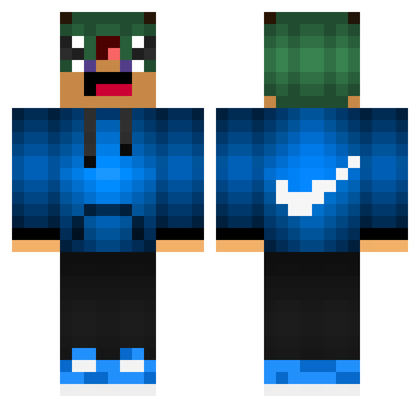 kaan4321 Minecraft skin, front and back view