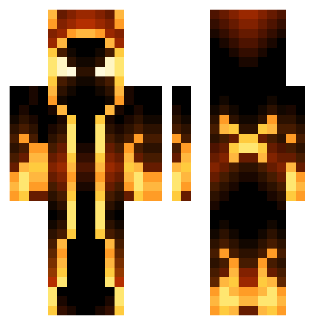 W1rtan3 Minecraft skin, front and back view