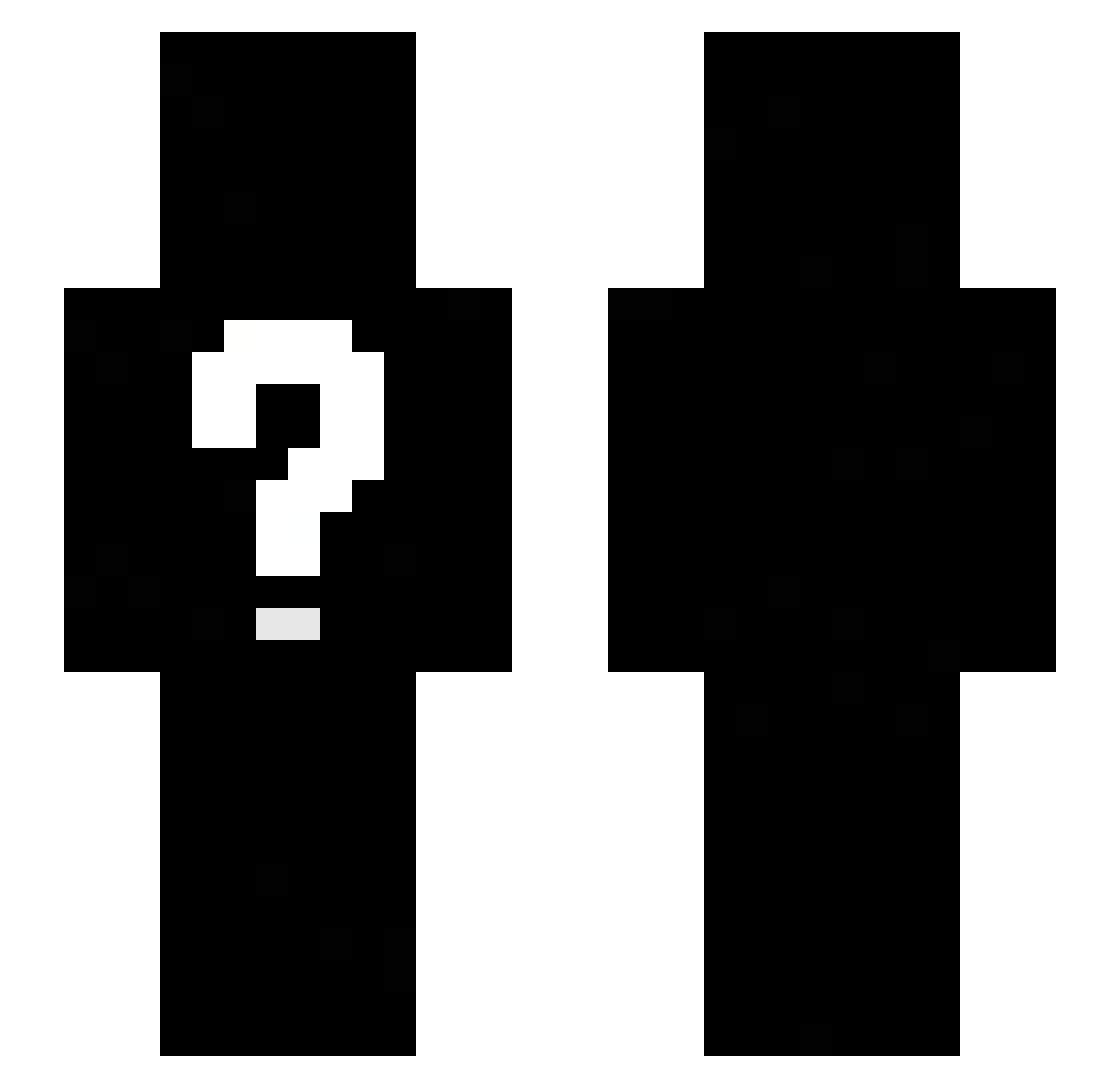 Tanktivities Minecraft skin, front and back view
