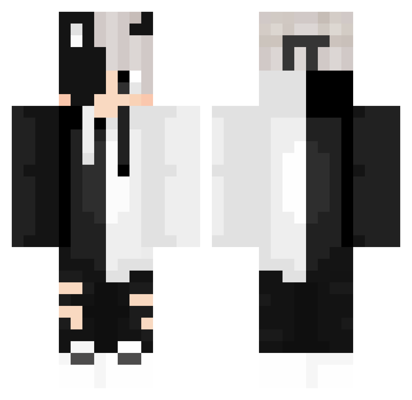 XXGhost1003 Minecraft skin, front and back view