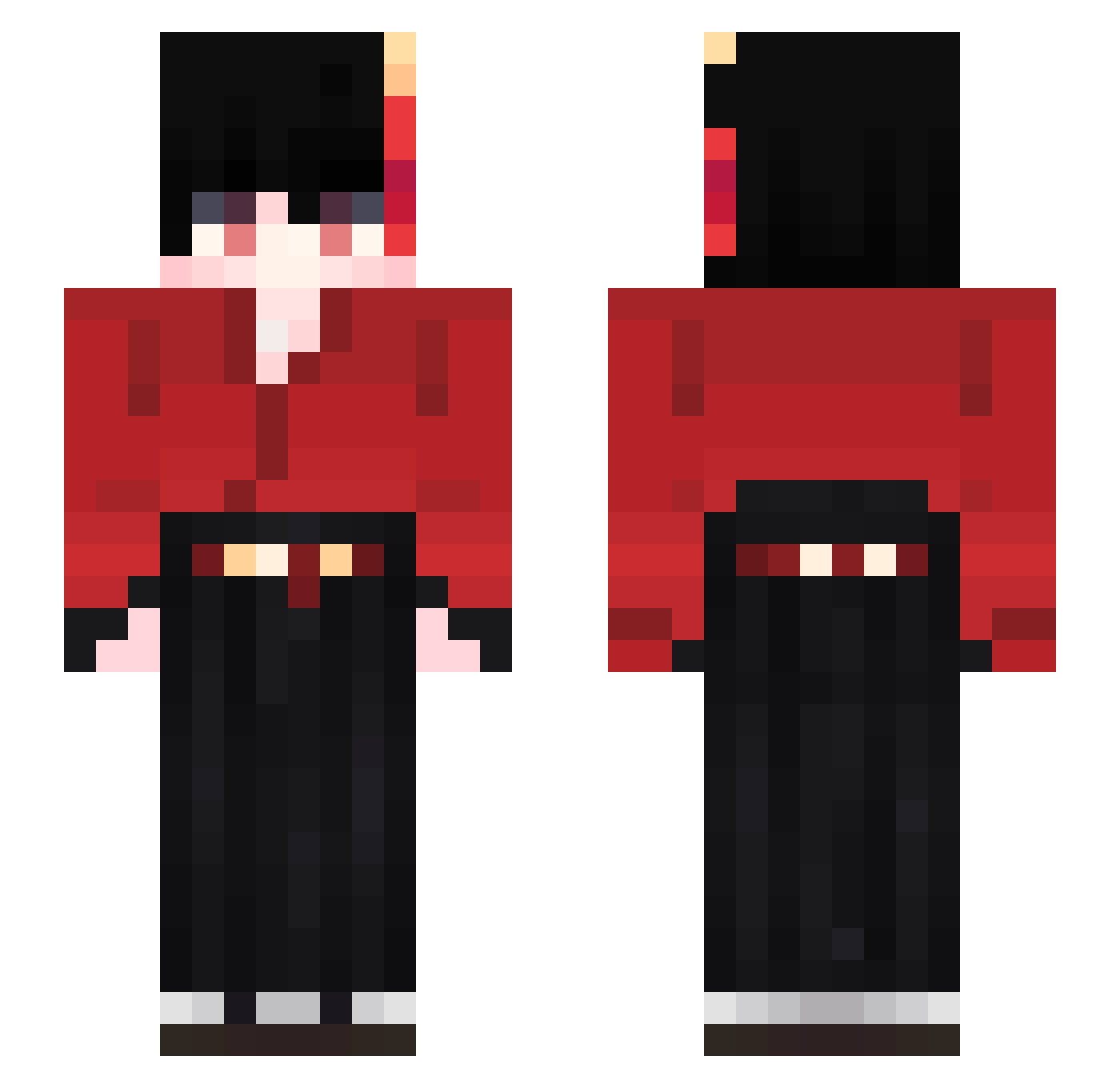 WhispNaut Minecraft skin, front and back view