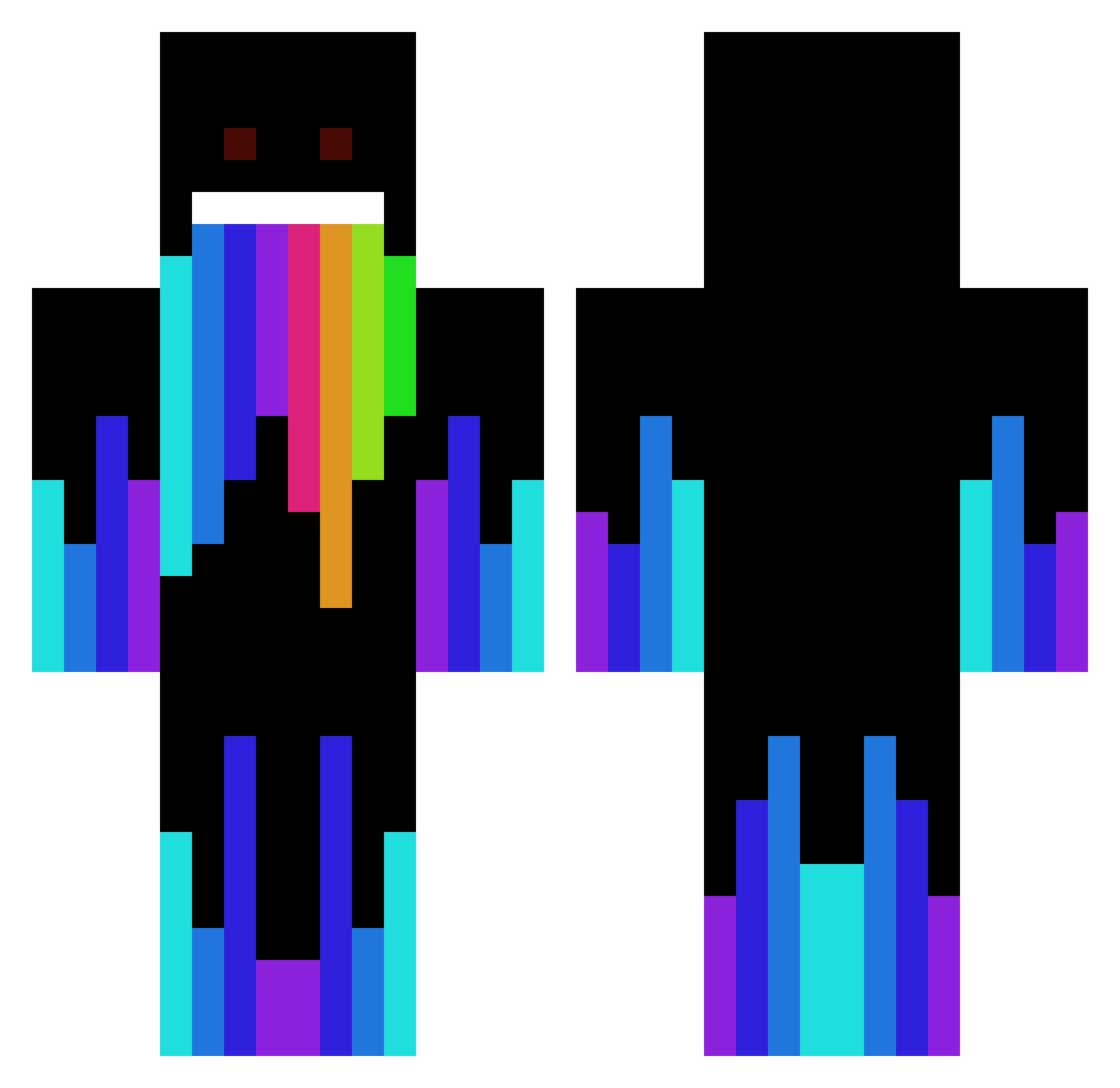 Tenement Minecraft skin, front and back view