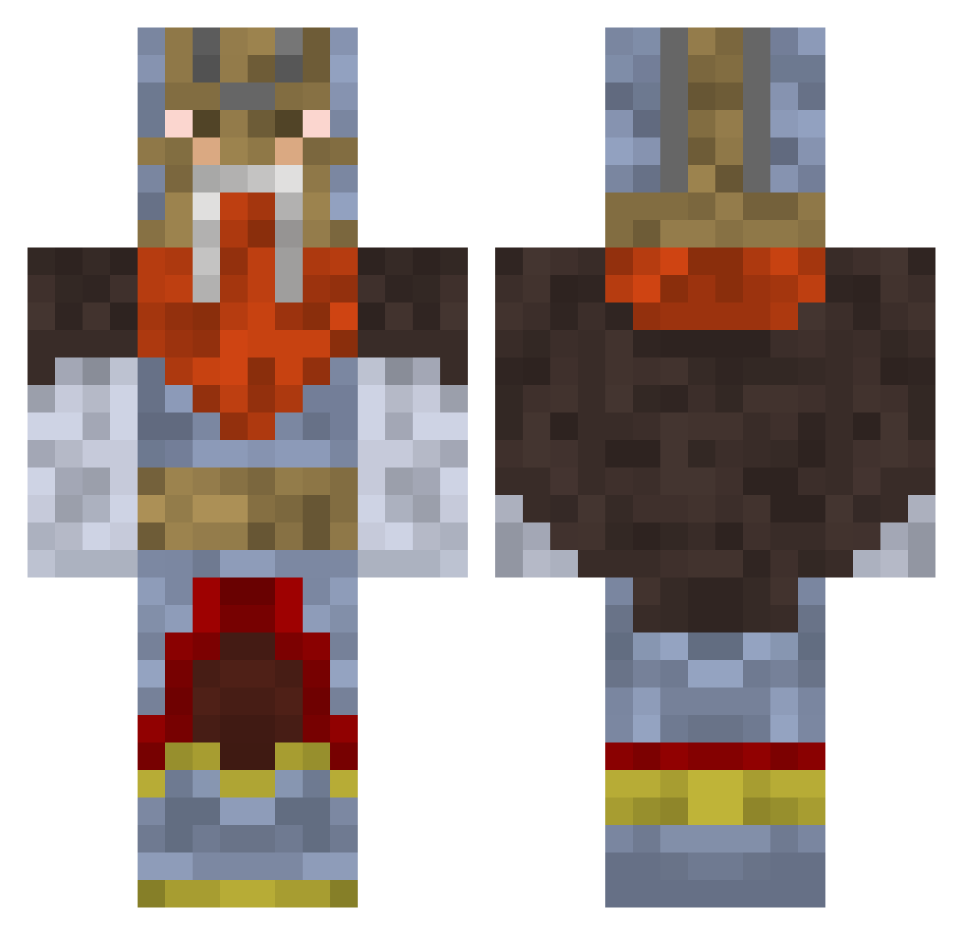 Tutz1 Minecraft skin, front and back view