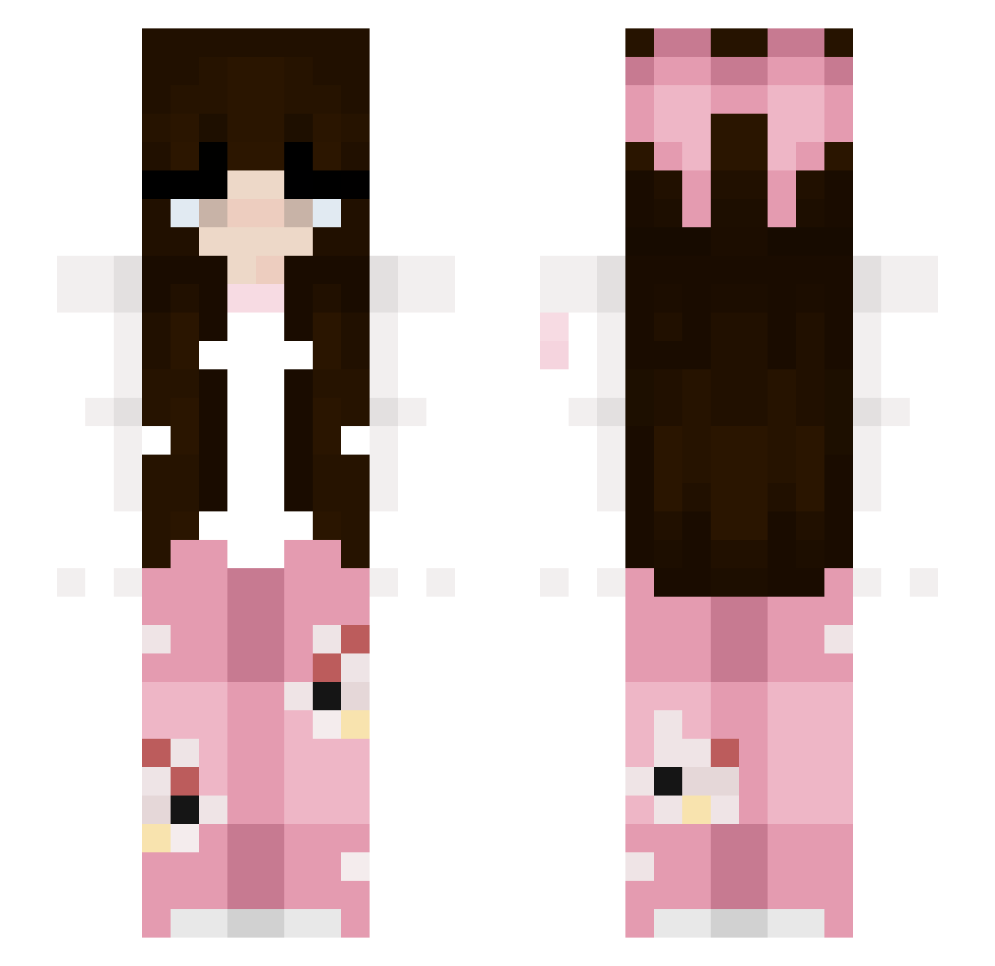 yPrimeeees Minecraft skin, front and back view