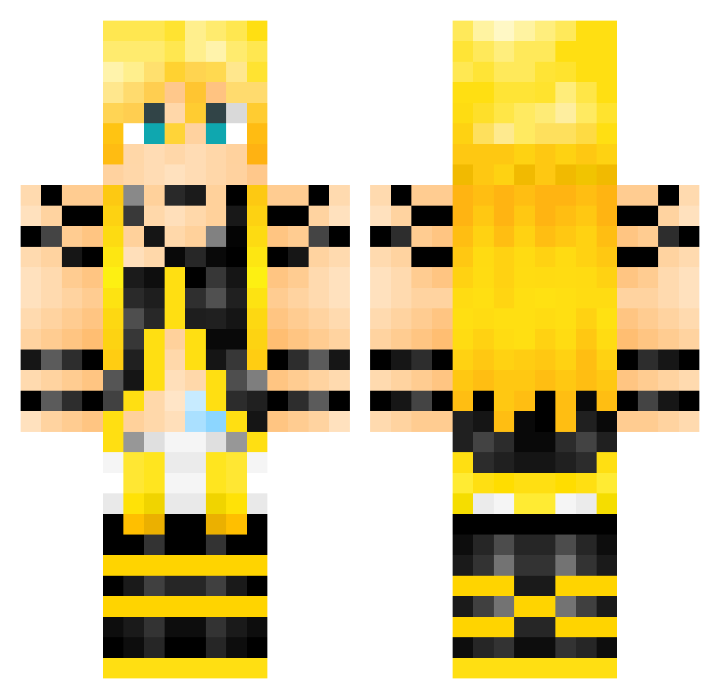 Flory Minecraft skin, front and back view