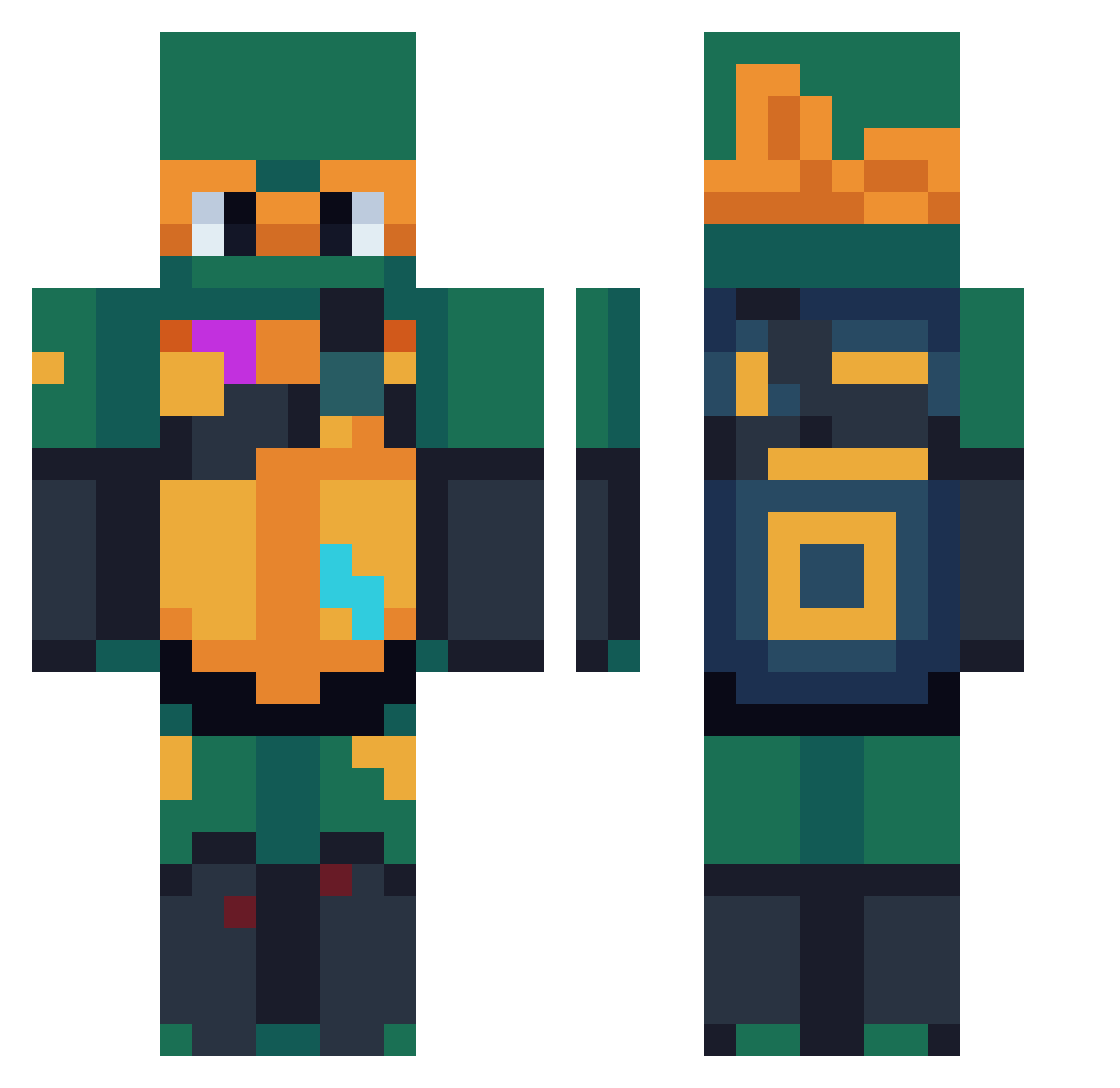 doza04 Minecraft skin, front and back view