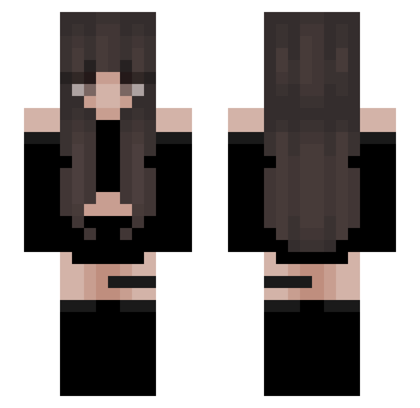Lobo59 Minecraft skin, front and back view