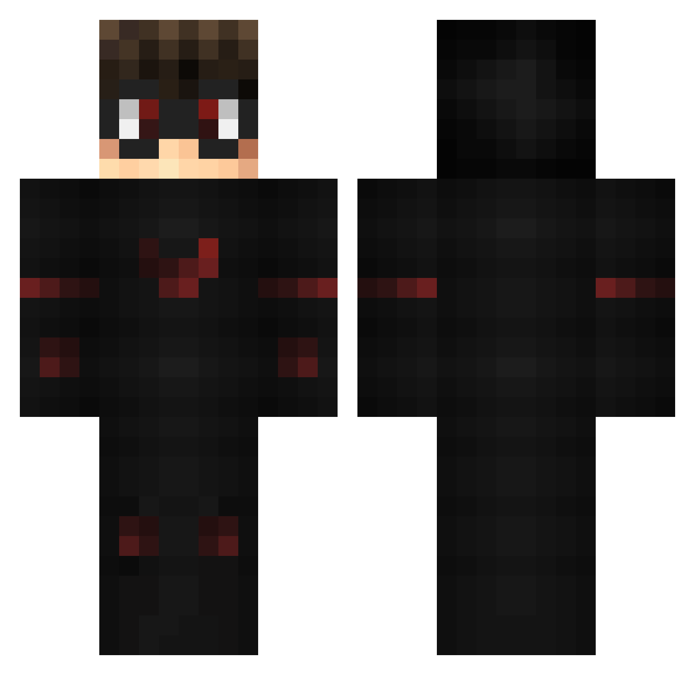 spiceable Minecraft skin, front and back view