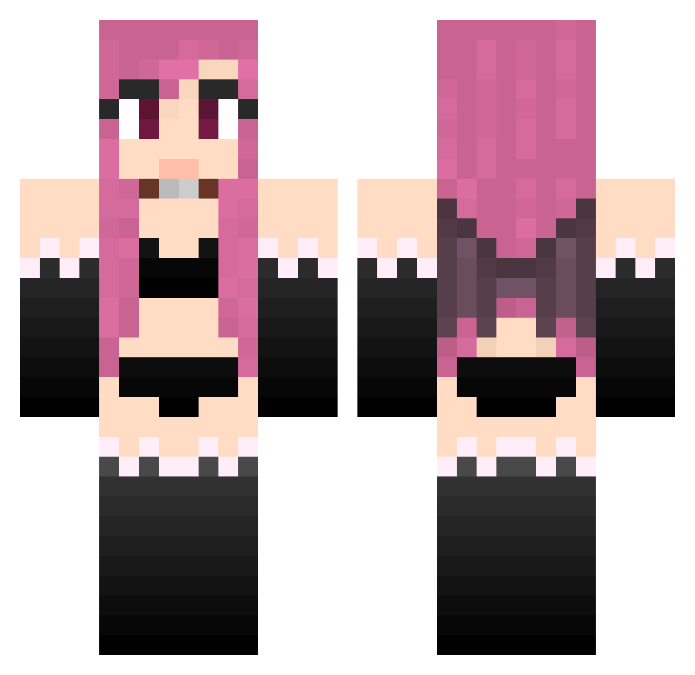 Slidder Minecraft skin, front and back view