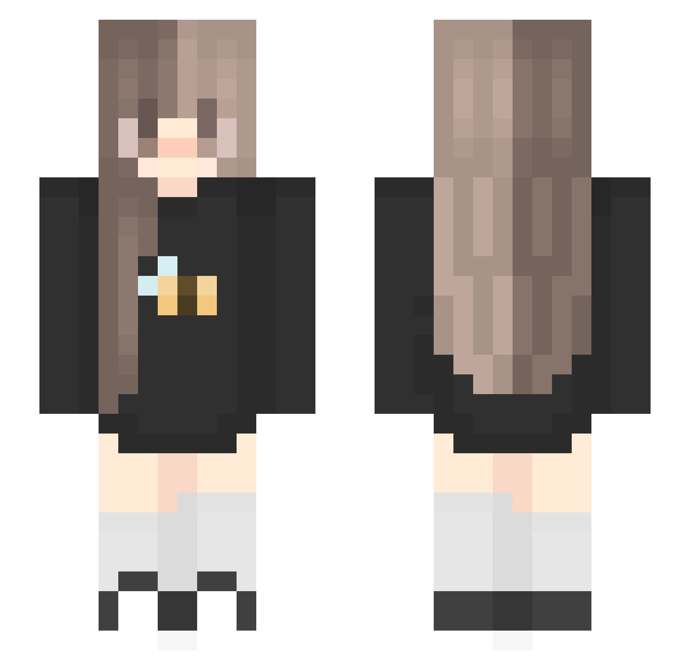 T_90M Minecraft skin, front and back view
