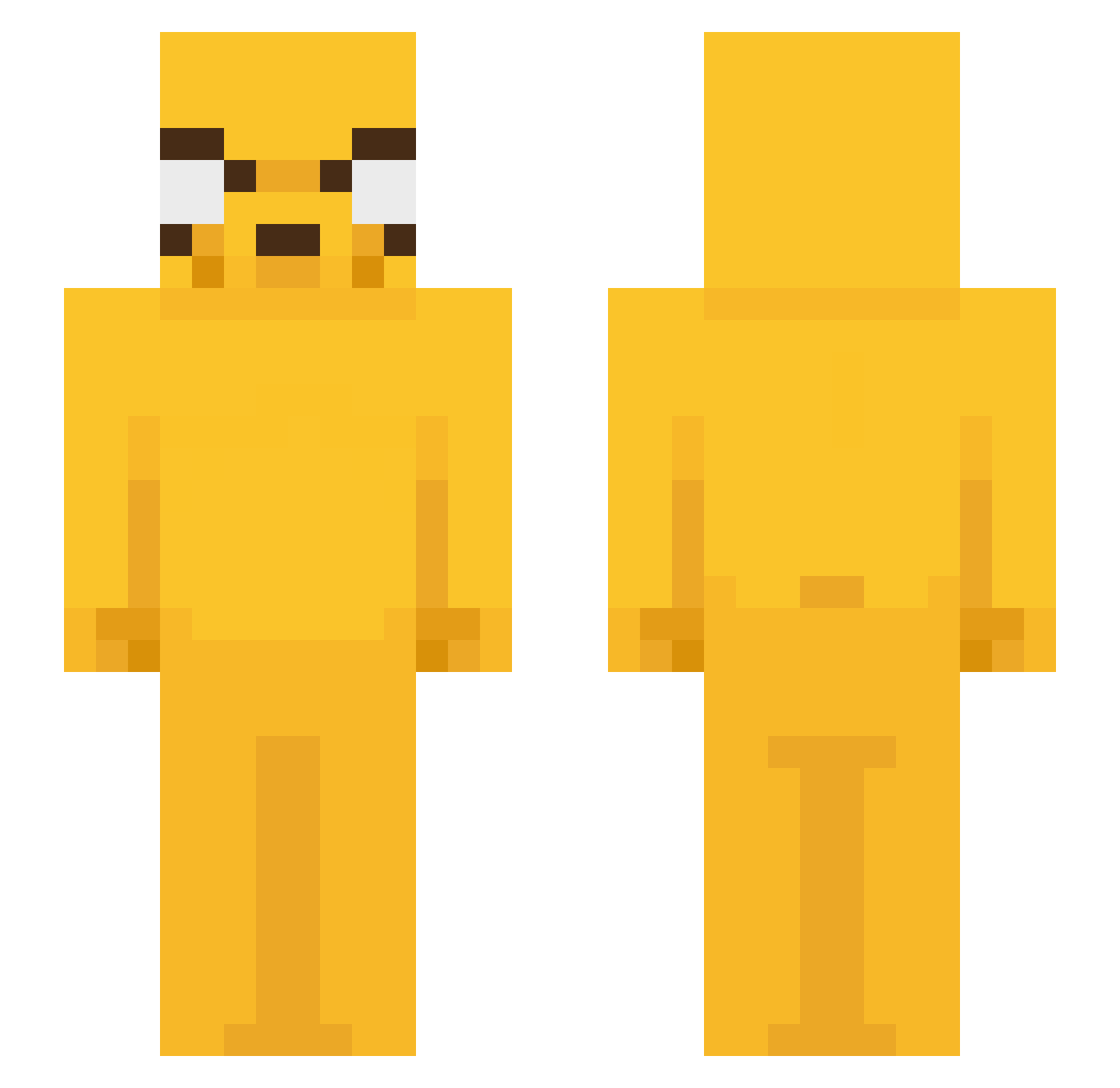 arty_13 Minecraft skin, front and back view
