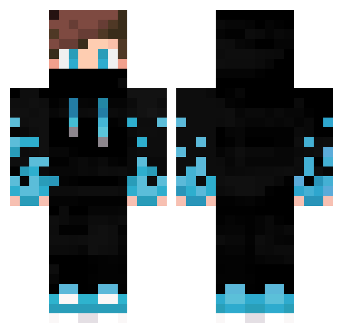 Strouble123 Minecraft skin, front and back view