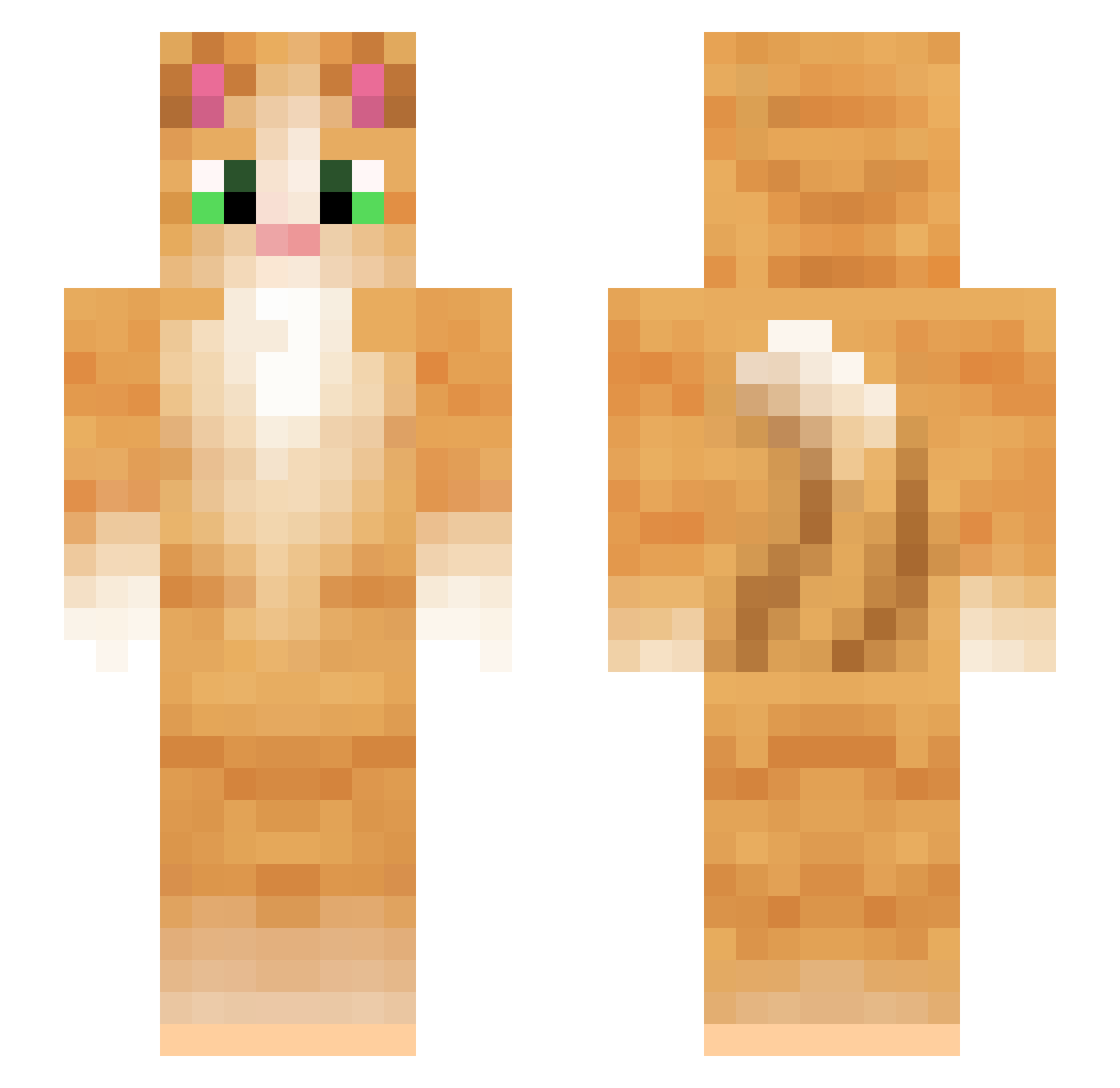 Elia12Miau Minecraft skin, front and back view