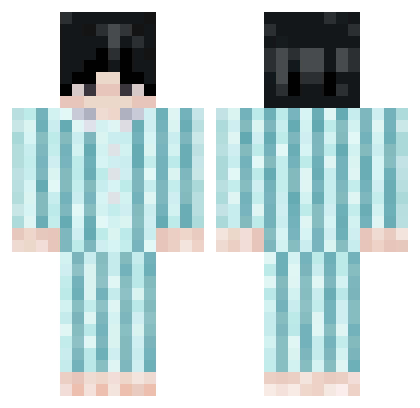ScoobyBong14 Minecraft skin, front and back view