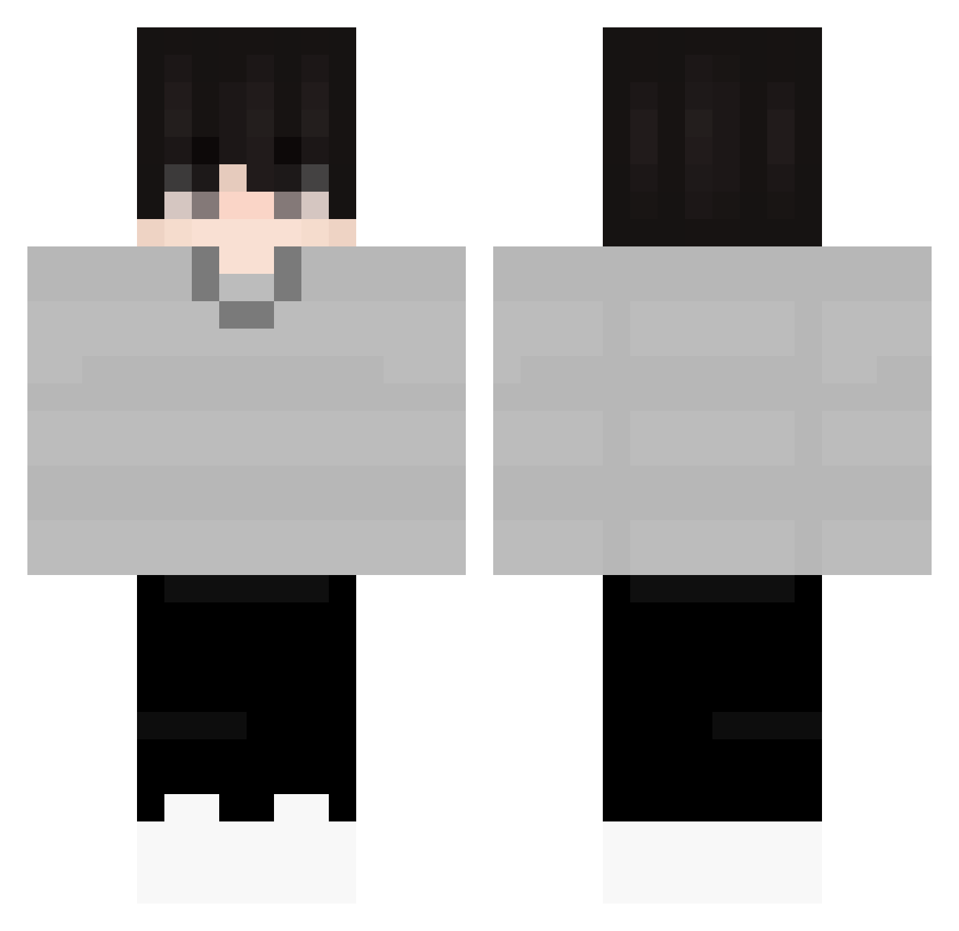Sibel1231 Minecraft skin, front and back view