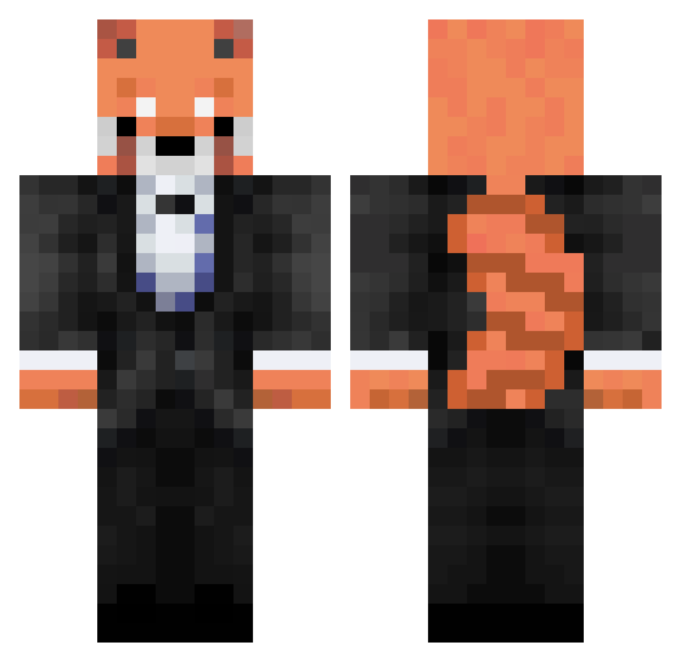 Solid_Steak Minecraft skin, front and back view
