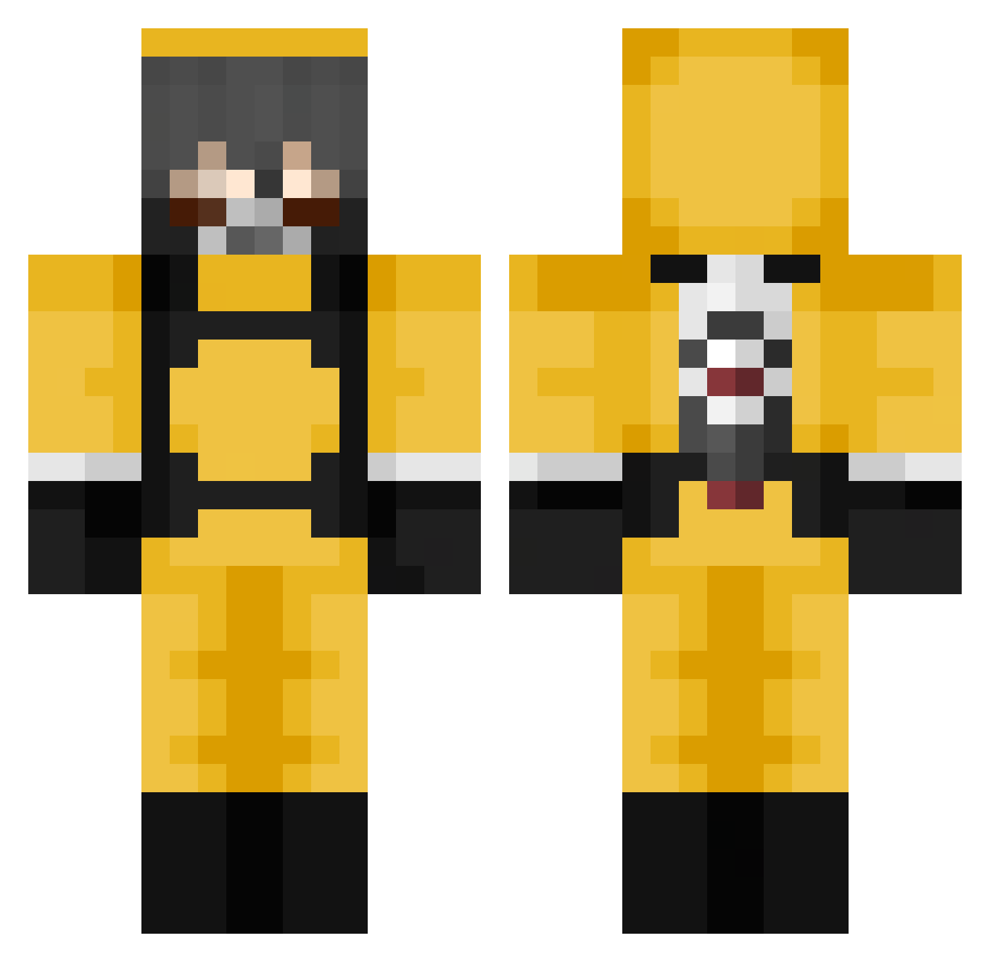 febby_fastbear Minecraft skin, front and back view