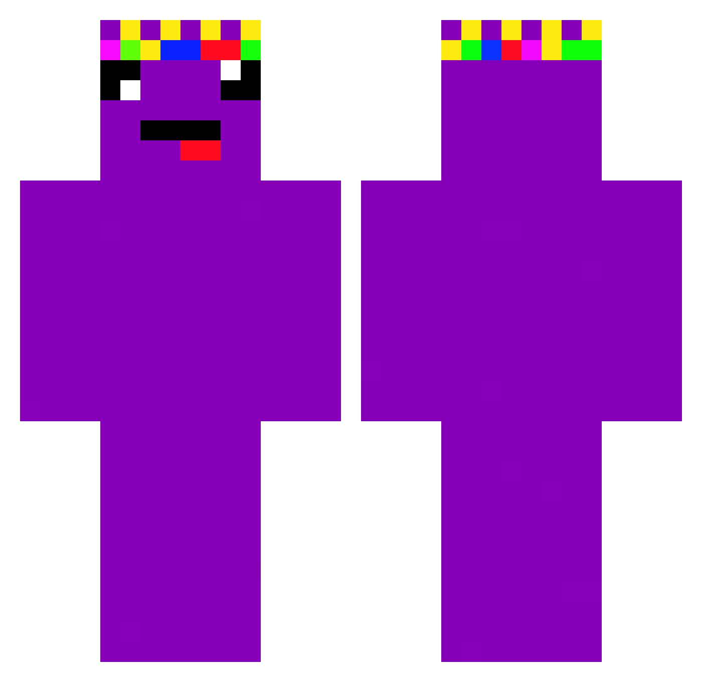 Izgo Minecraft skin, front and back view
