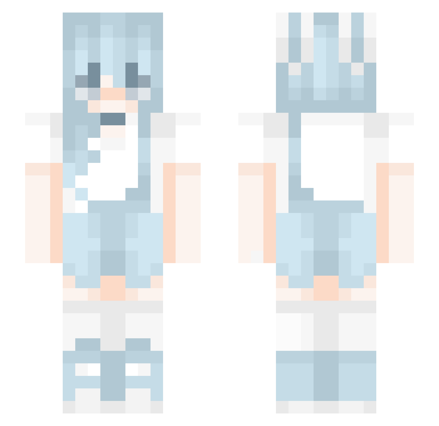 Sssp0okyy Minecraft skin, front and back view