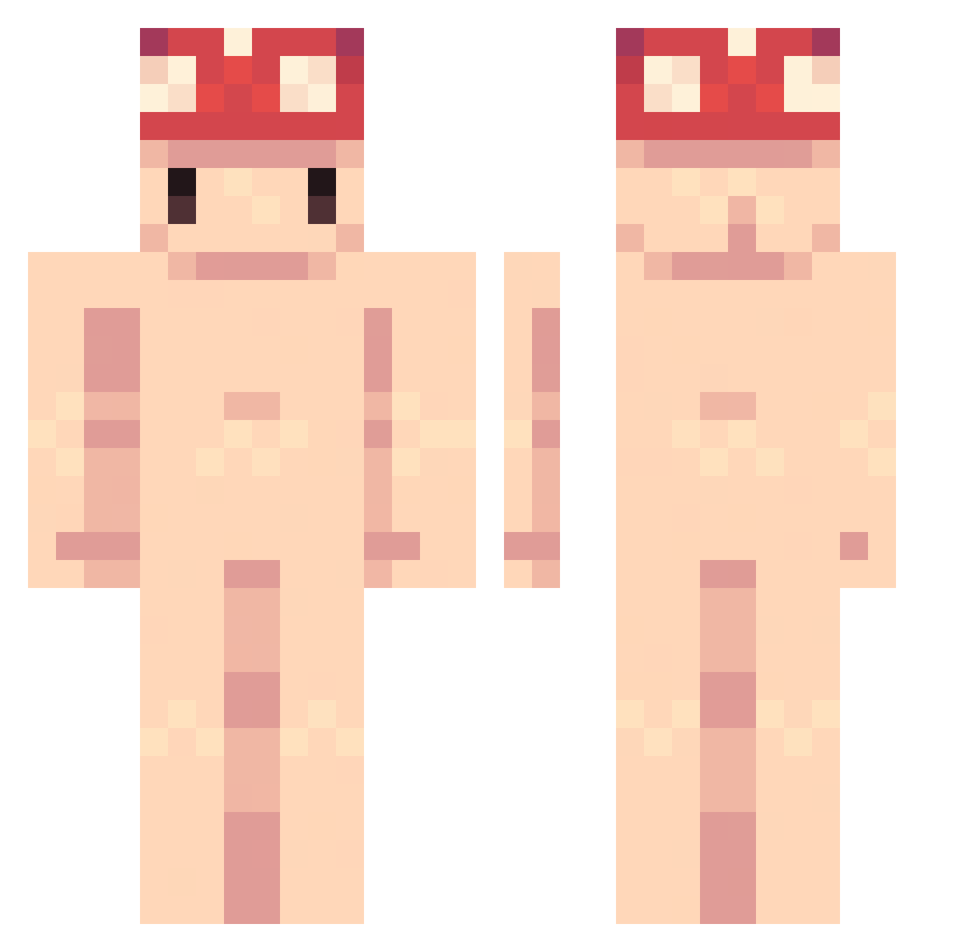 KazmuPasSympa Minecraft skin, front and back view