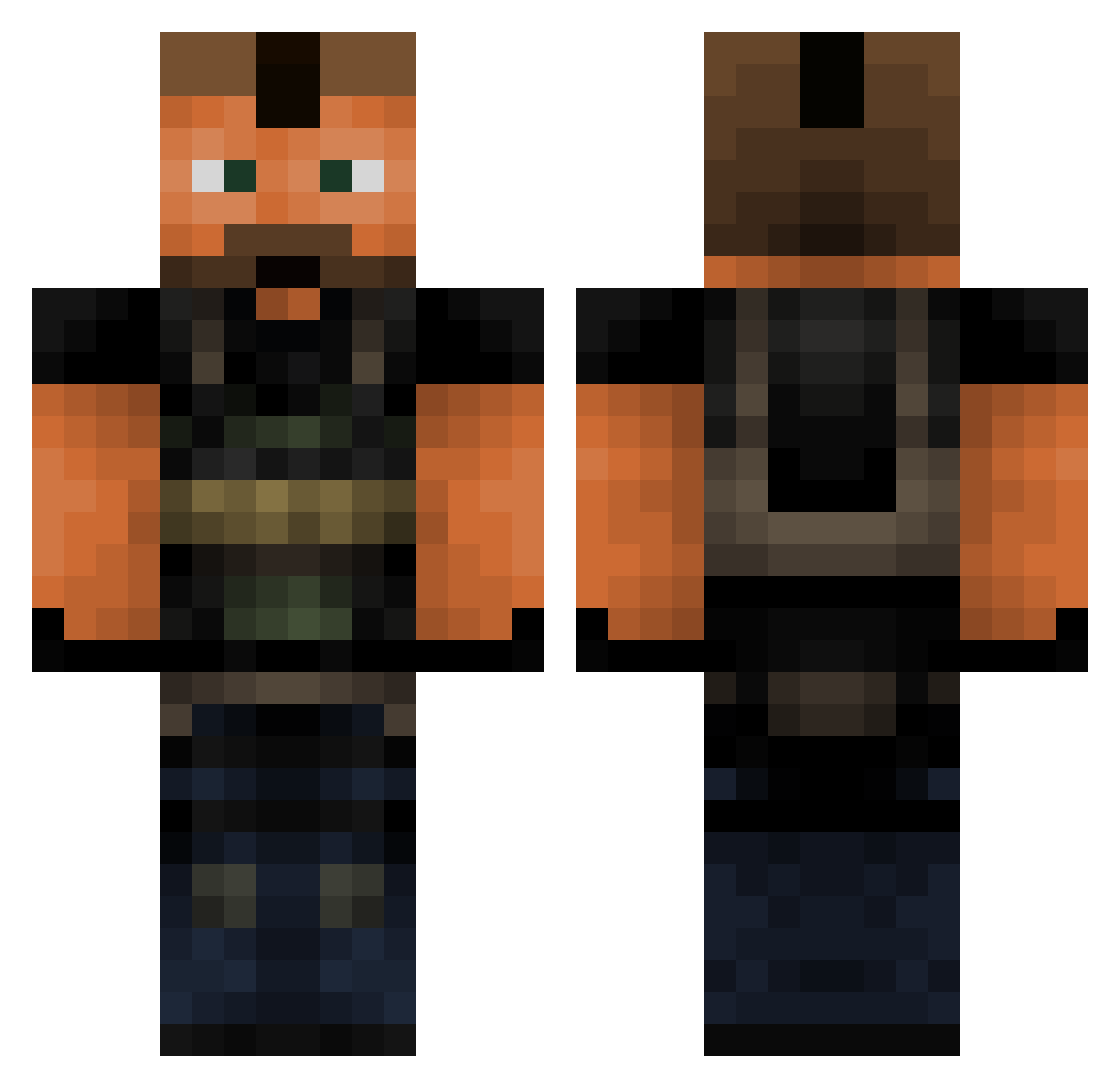 Official_D9wC Minecraft skin, front and back view
