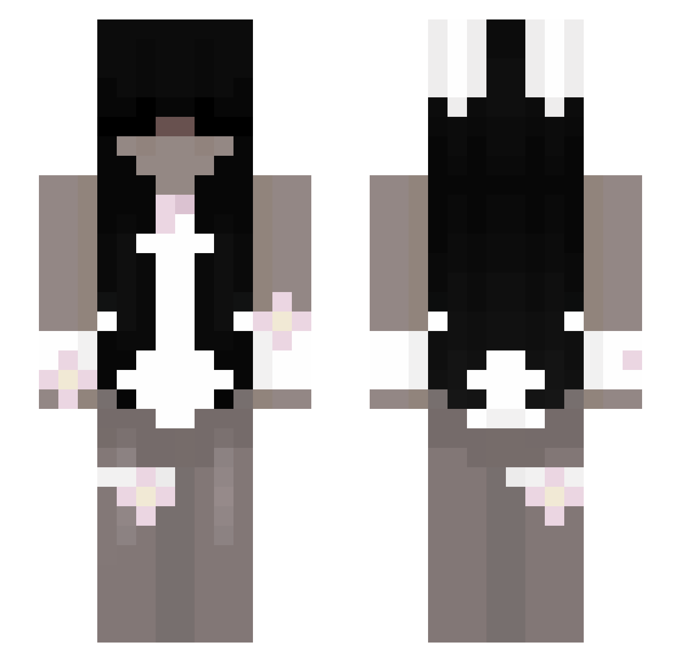 Solo_Vibes Minecraft skin, front and back view