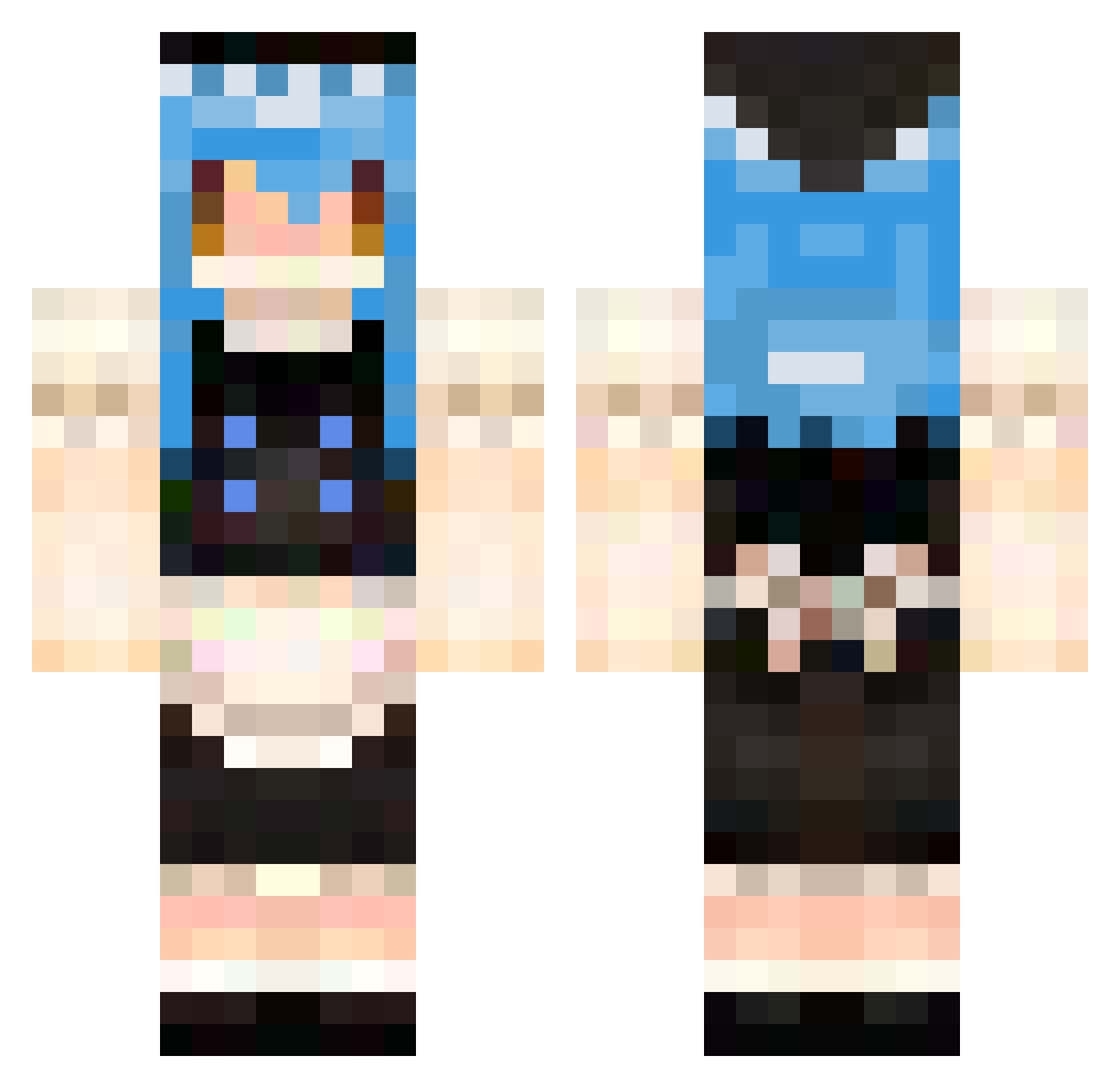 kuuchan0315 Minecraft skin, front and back view