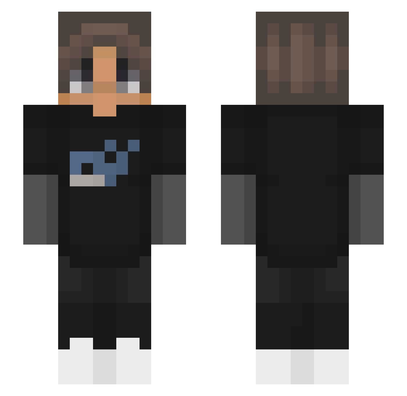 suepies Minecraft skin, front and back view