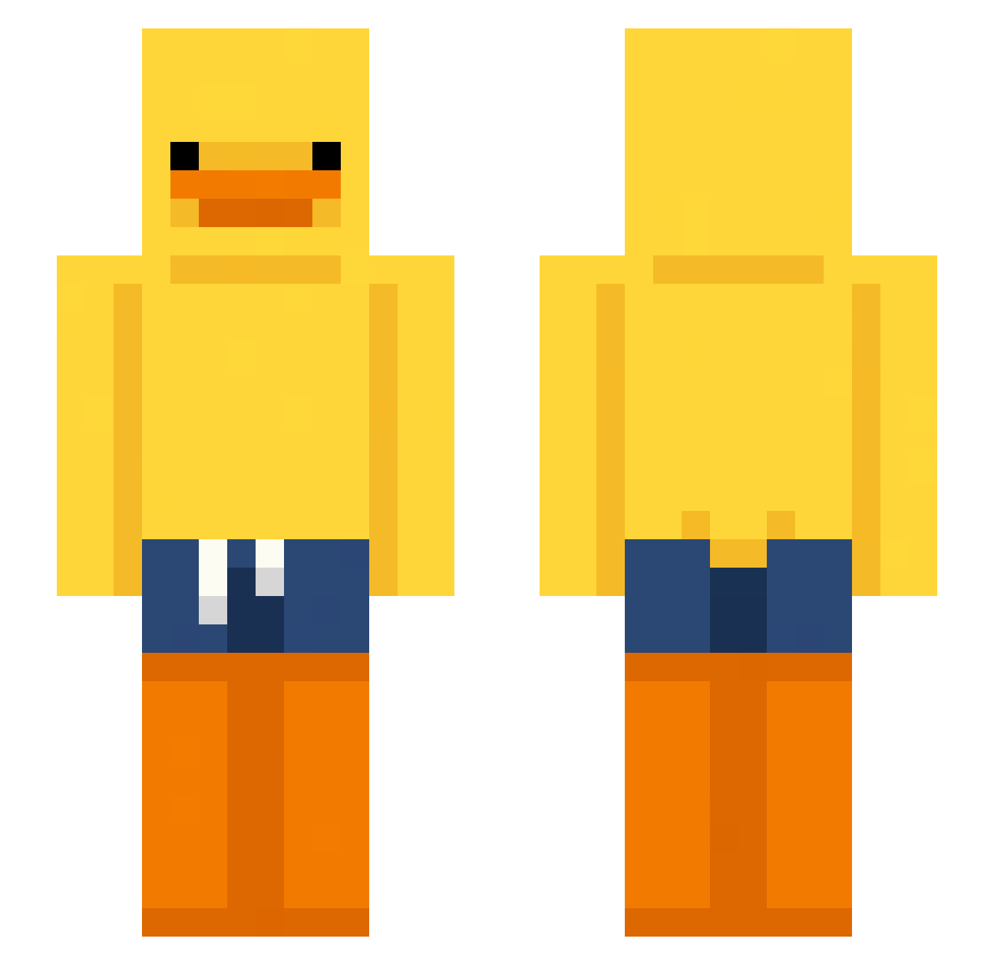 FSch Minecraft skin, front and back view