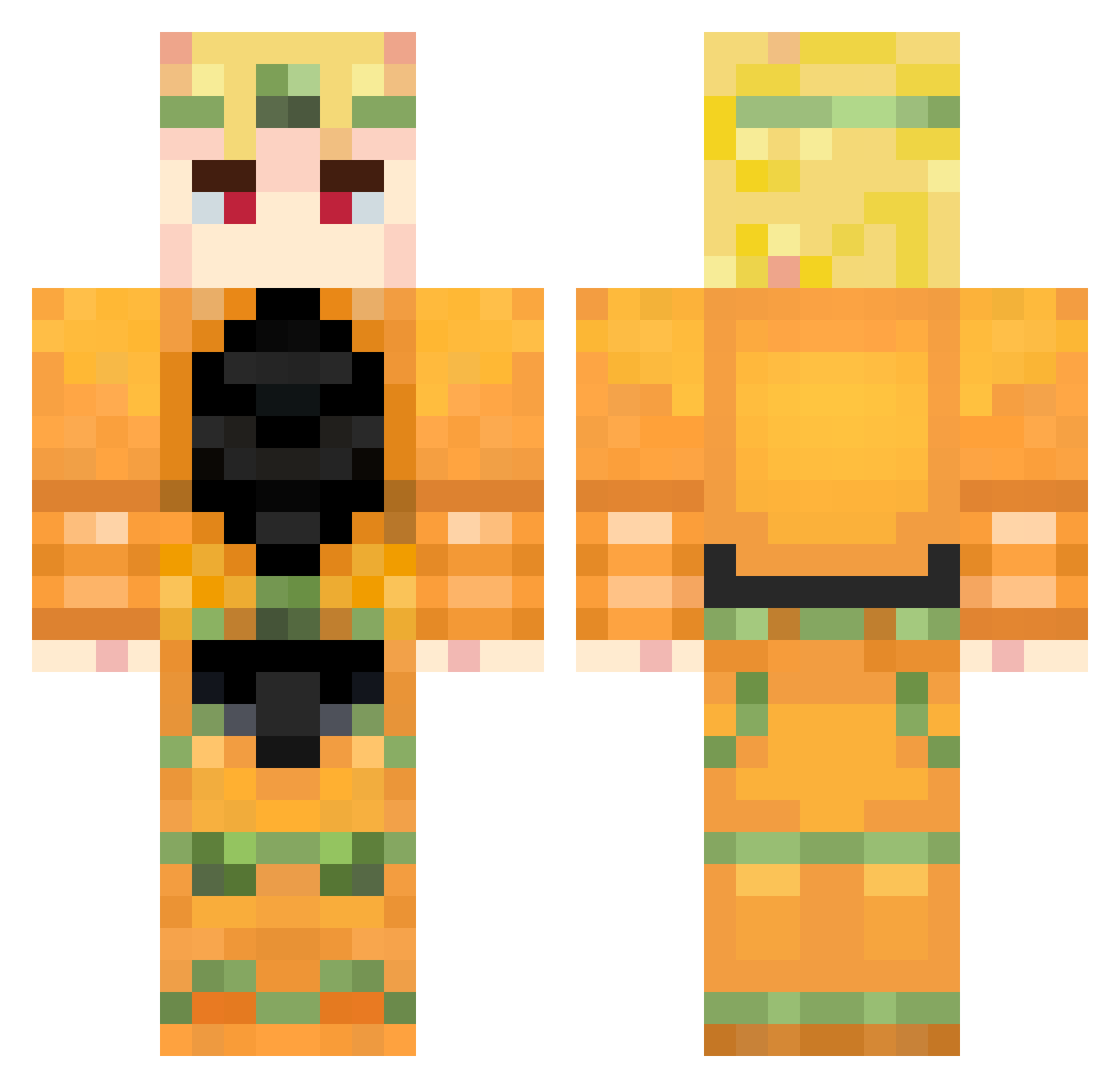 Kobelesz Minecraft skin, front and back view