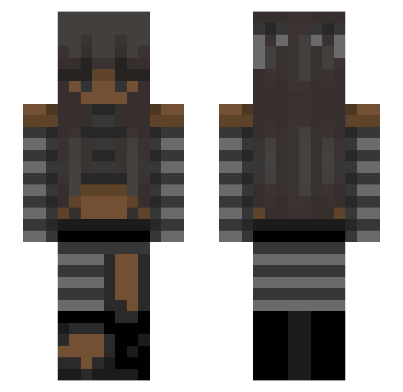 auntylinda2121 Minecraft skin, front and back view