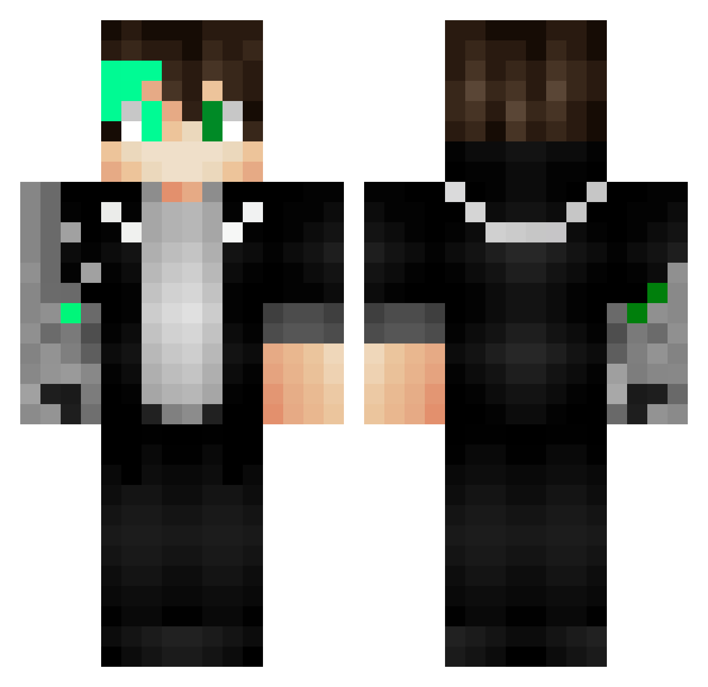 Tanjiro_189 Minecraft skin, front and back view