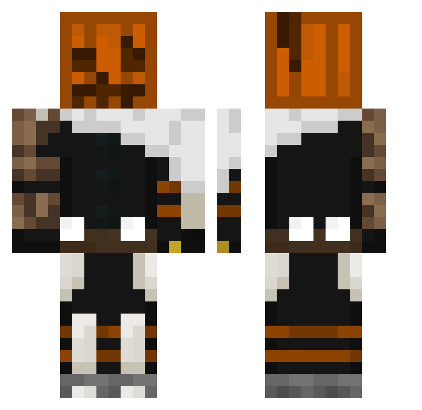 TheGreatAquaaa Minecraft skin, front and back view