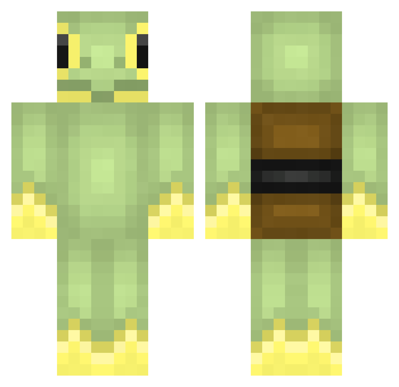 Ja_Barbie Minecraft skin, front and back view