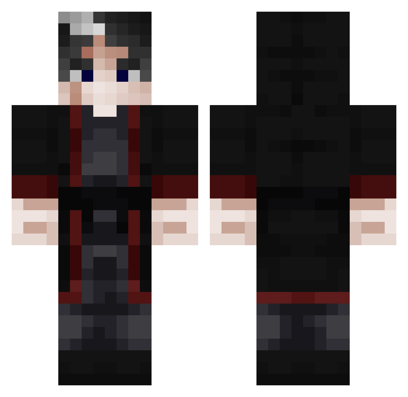 Gorkell Minecraft skin, front and back view