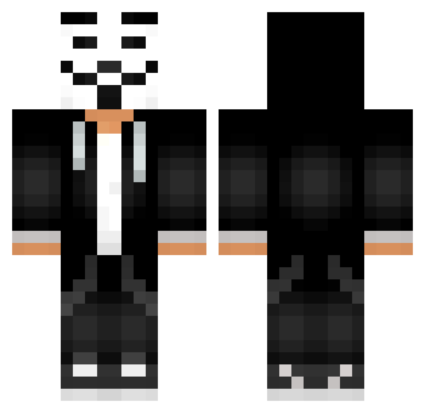 SAADAAMIR Minecraft skin, front and back view
