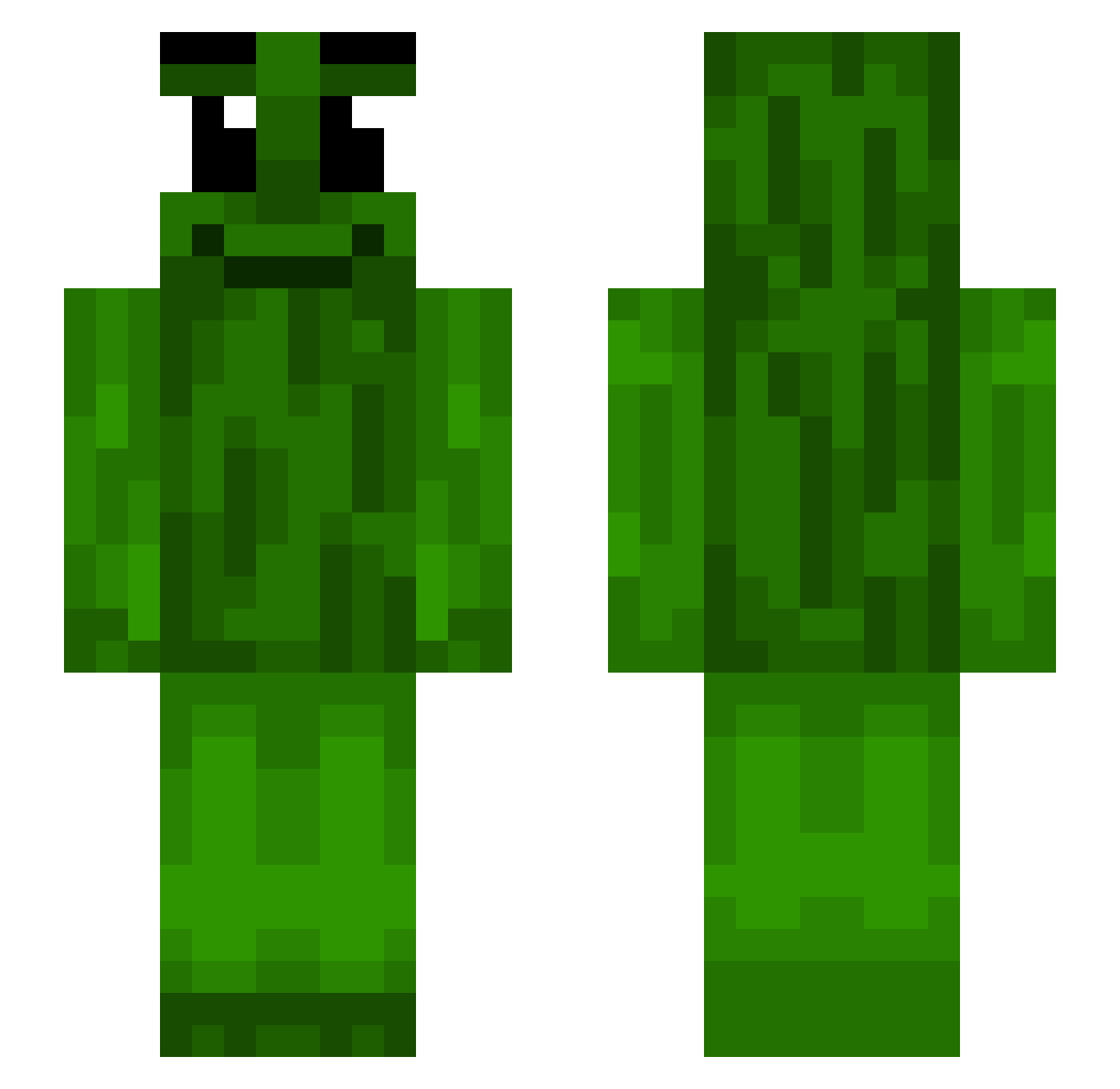 CoinMonke Minecraft skin, front and back view
