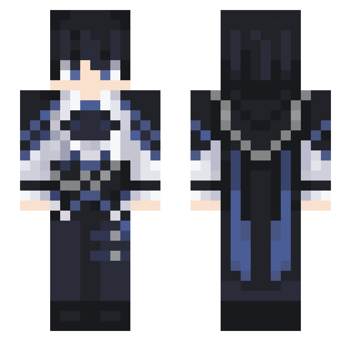 Priscian Minecraft skin, front and back view