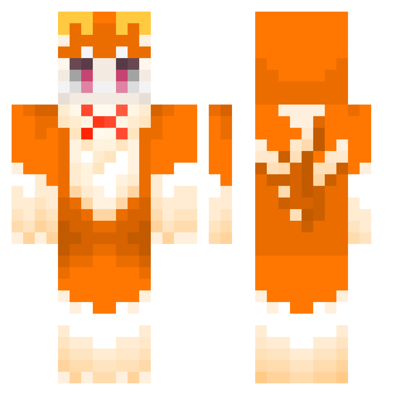 MengYaGG Minecraft skin, front and back view