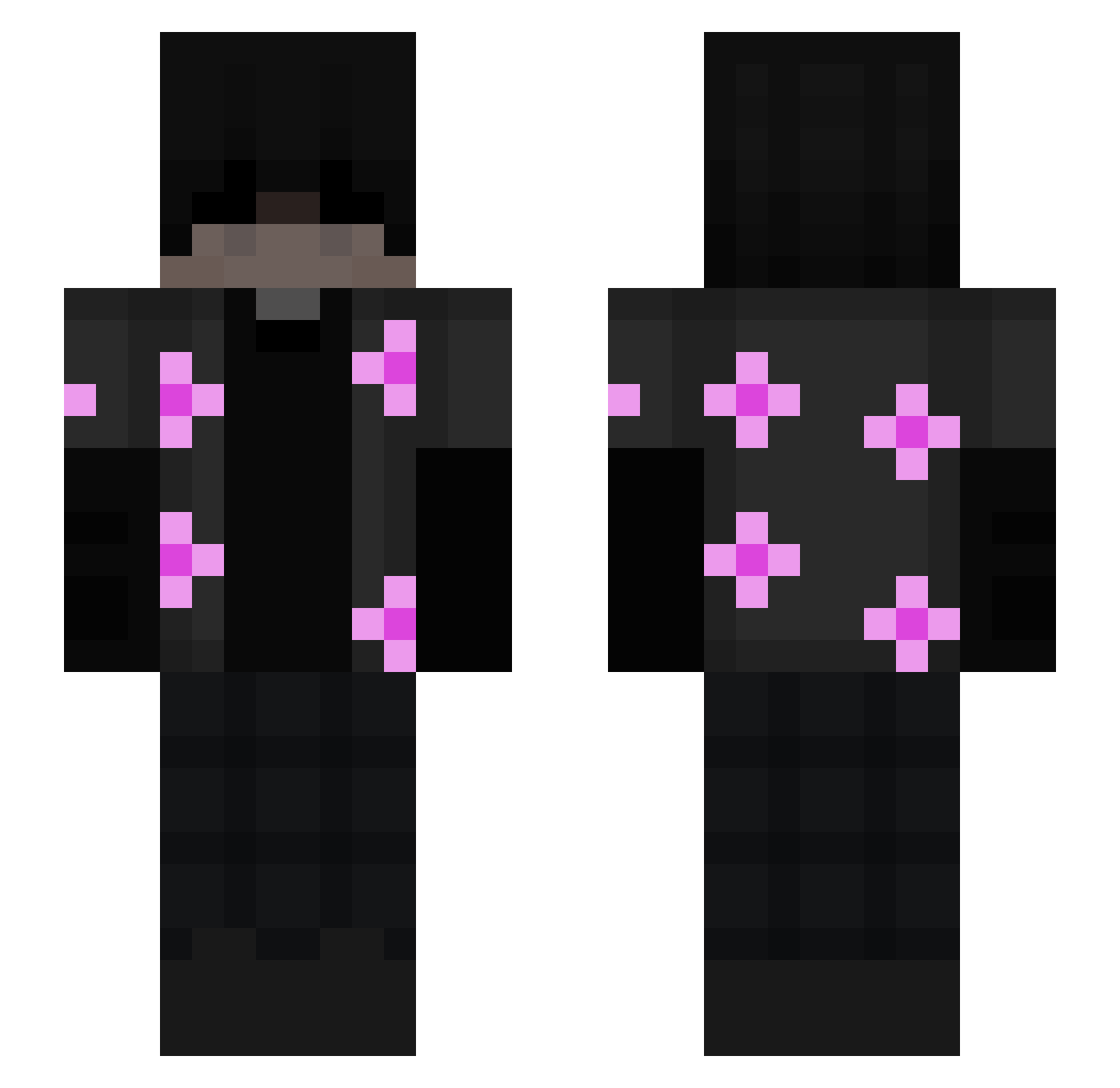 Radekku Minecraft skin, front and back view