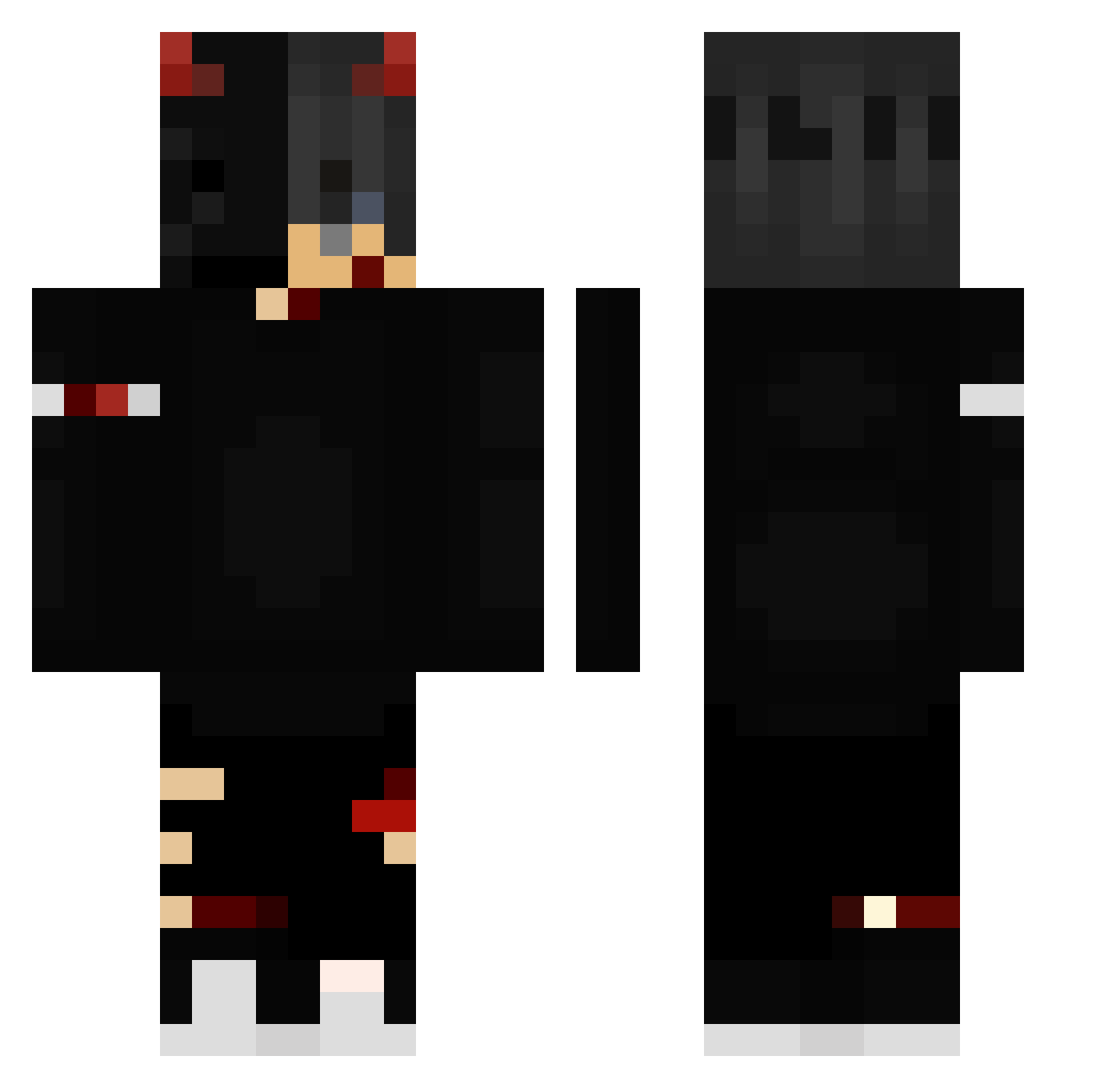 kasualties Minecraft skin, front and back view
