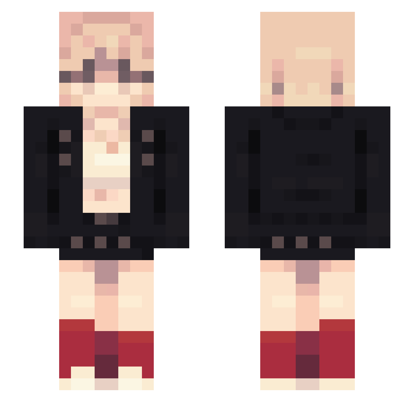 SarciaKoparcia Minecraft skin, front and back view
