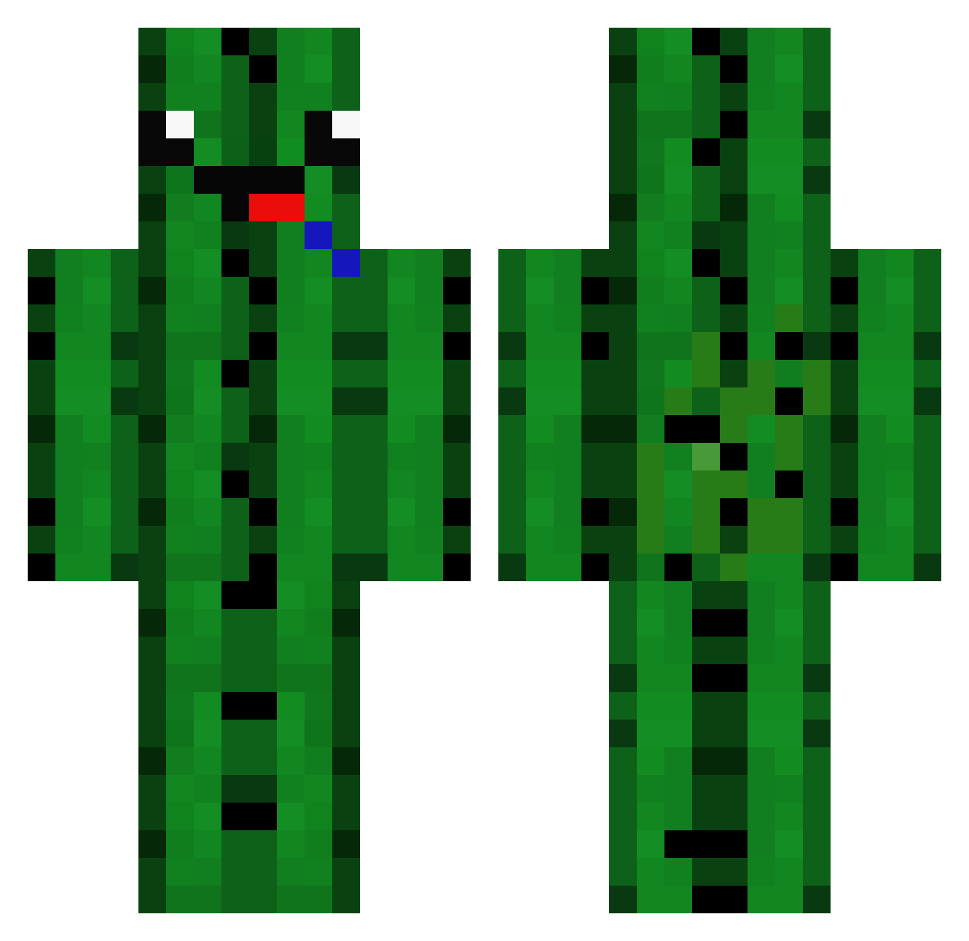 REEEEEEEEEEEEACH Minecraft skin, front and back view