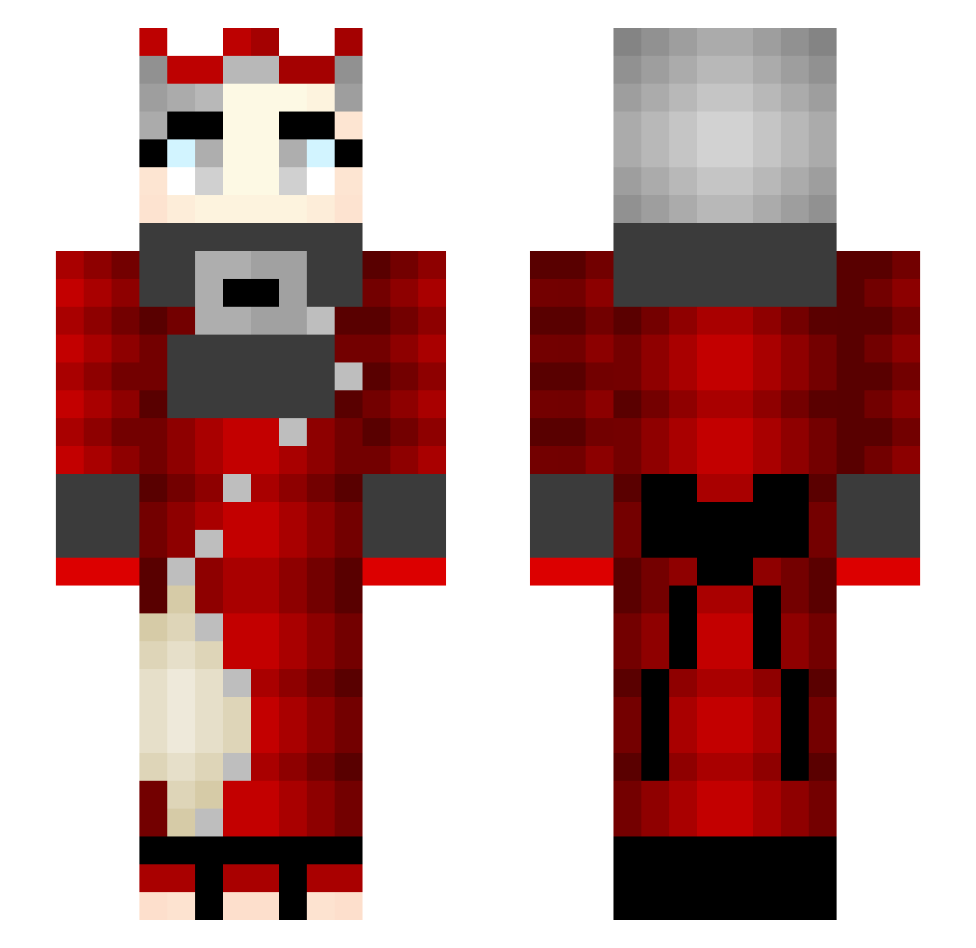 Sumph Minecraft skin, front and back view
