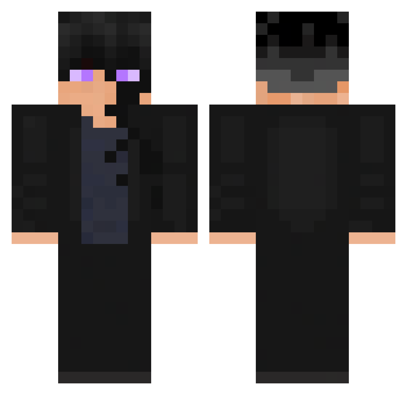 Endervenume101 Minecraft skin, front and back view