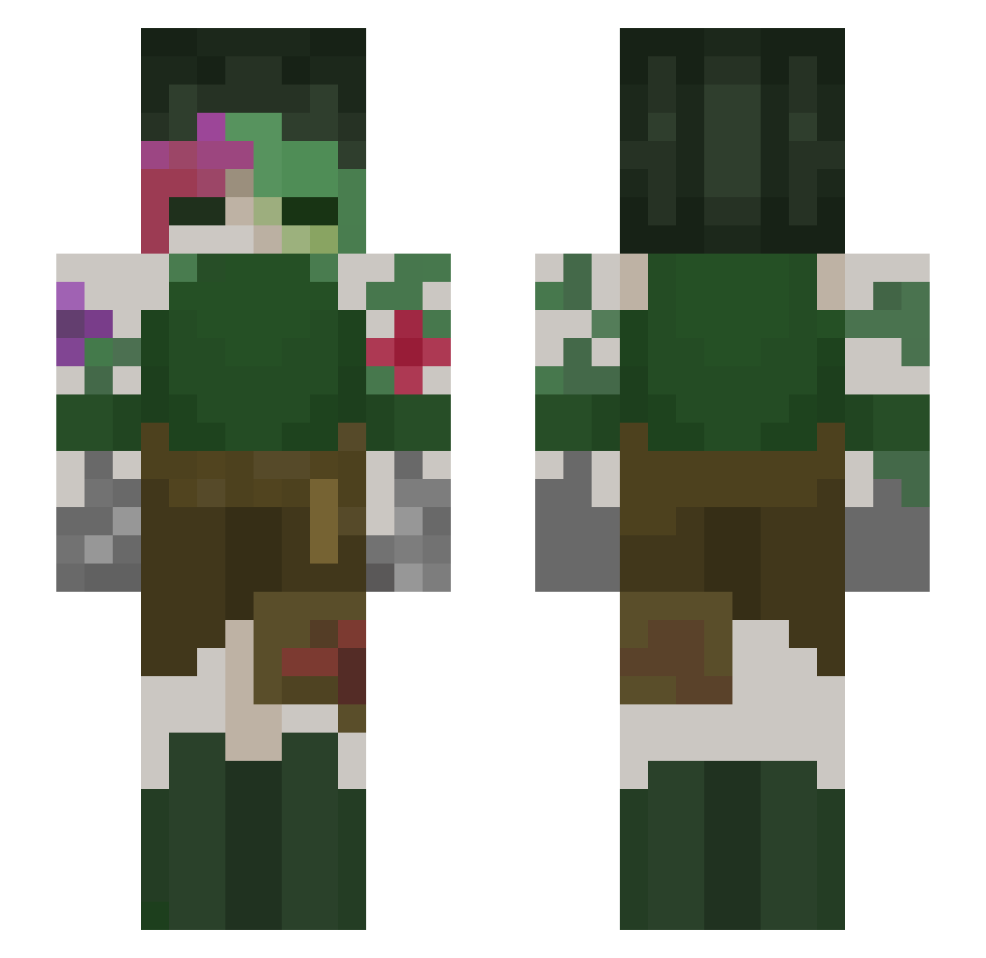 abl4zingcomet Minecraft skin, front and back view