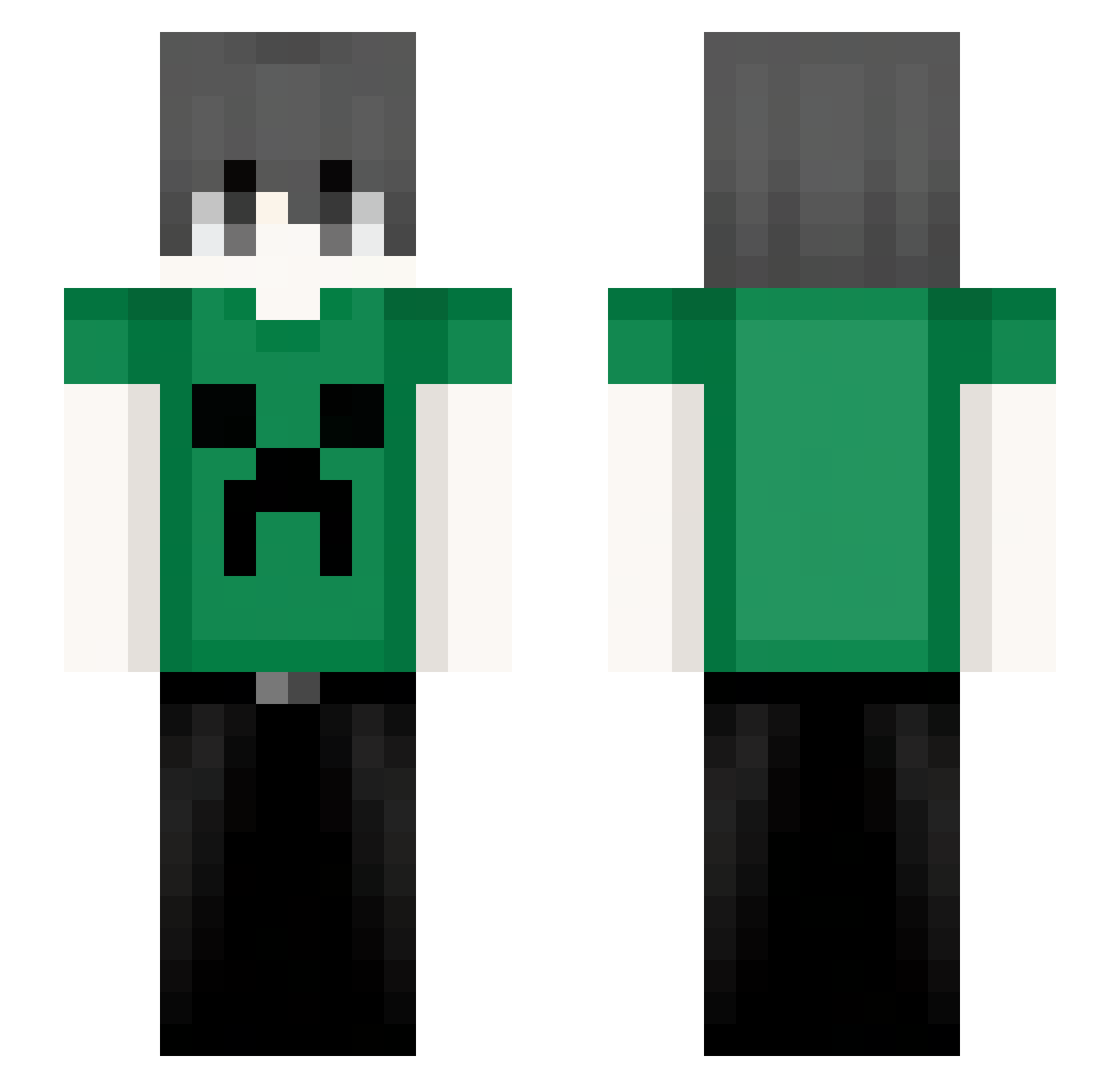bur4kte Minecraft skin, front and back view
