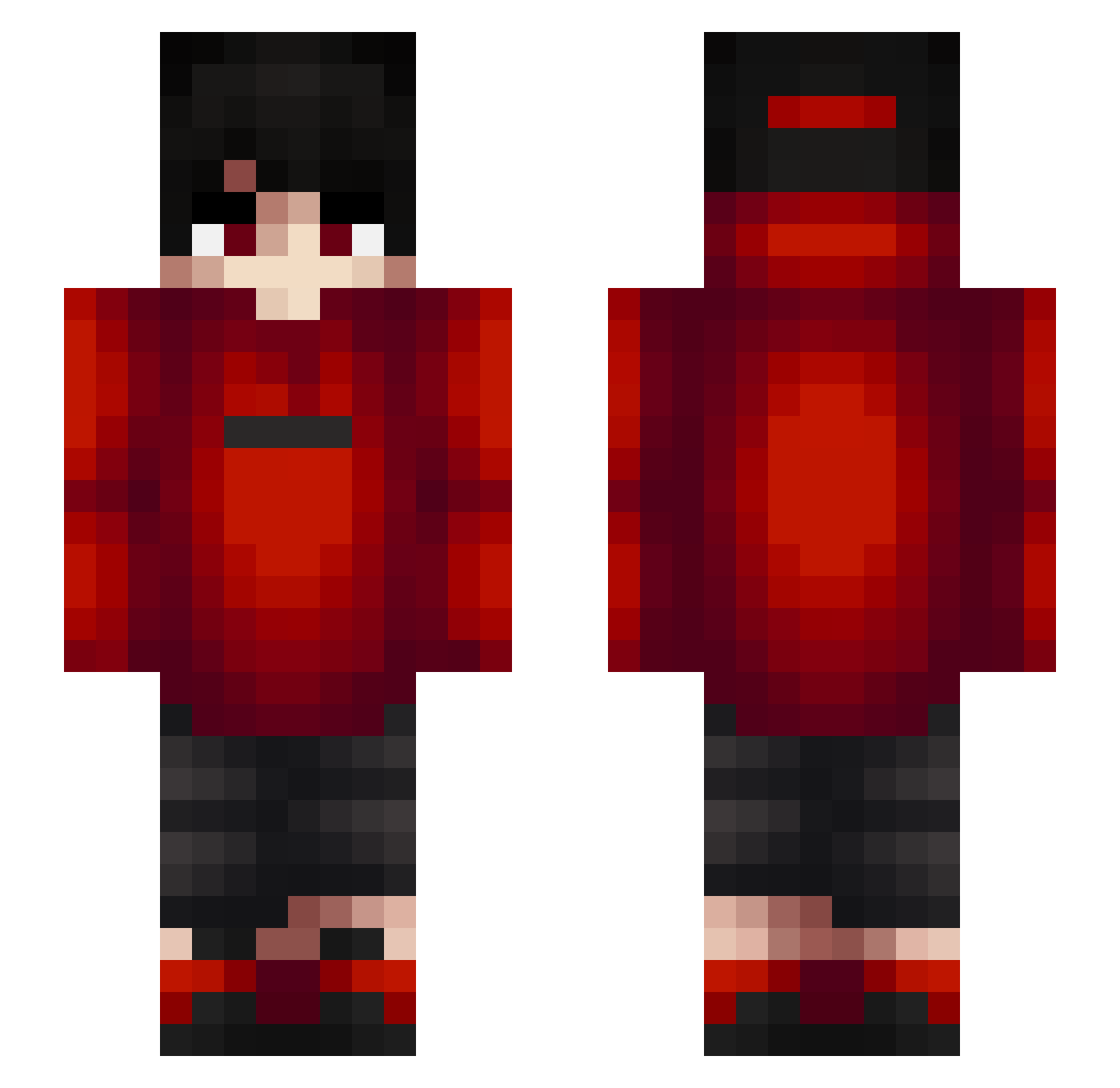 SwiTcHzerax_ Minecraft skin, front and back view
