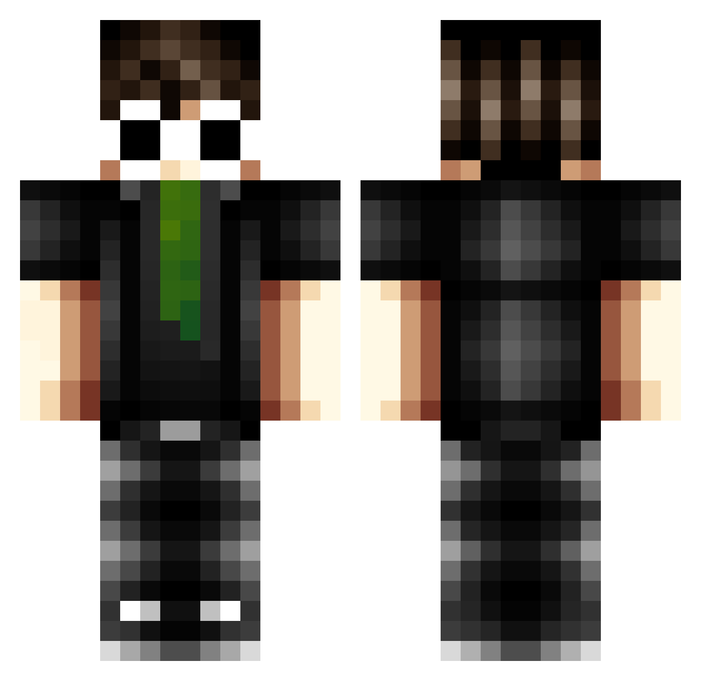 Aliza Minecraft skin, front and back view